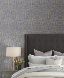 DT5013 Paradise Navy & Gold After Eight Wallpaper by York Wallcoverings