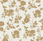 DT5022 Flutter Vine White & Gold After Eight Wallpaper by York Wallcoverings