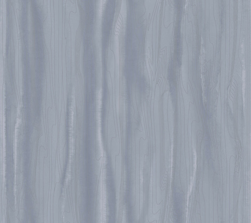 DT5031 Fantasy Faux Bois Blue & Silver After Eight Wallpaper by York Wallcoverings