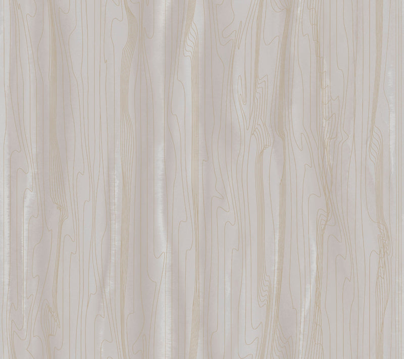DT5032 Fantasy Faux Bois Taupe & Gold After Eight Wallpaper by York Wallcoverings