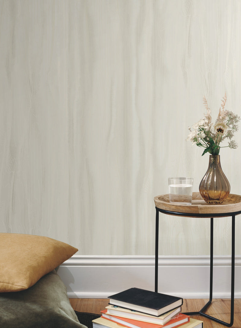 DT5033 Fantasy Faux Bois White & Pearl After Eight Wallpaper by York Wallcoverings