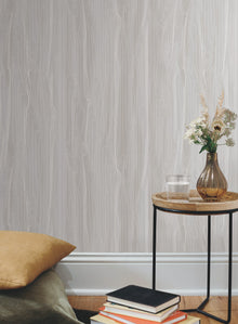 DT5034 Fantasy Faux Bois Grey & White After Eight Wallpaper by York Wallcoverings