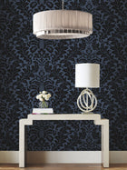 DT5042 Modern Romance Navy After Eight Wallpaper by York Wallcoverings