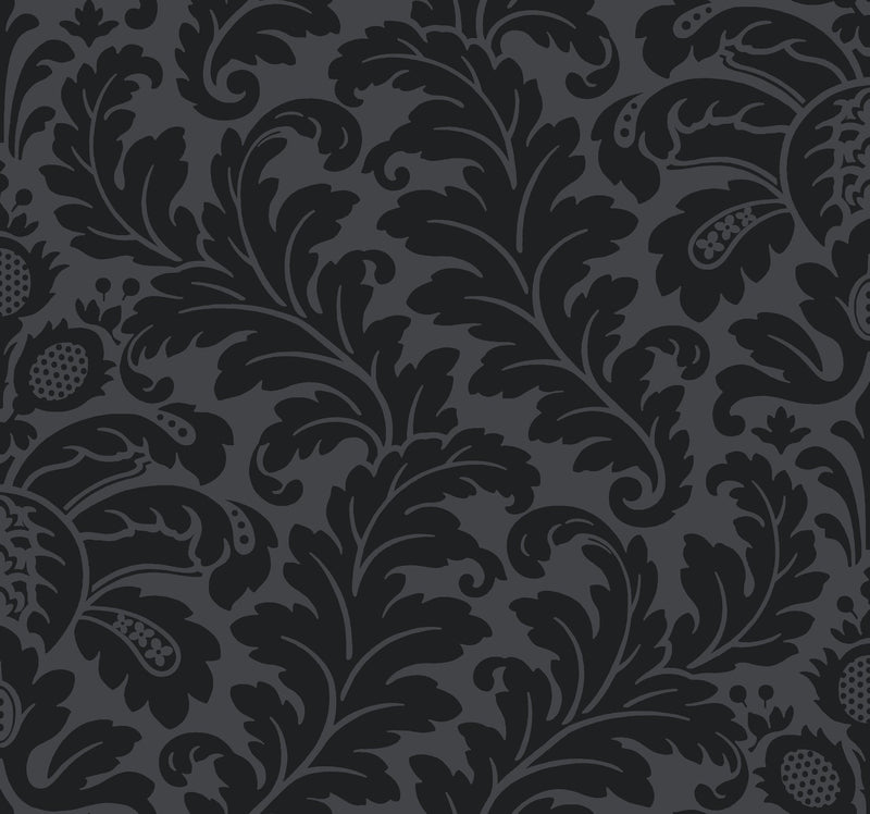 DT5044 Modern Romance Black After Eight Wallpaper by York Wallcoverings