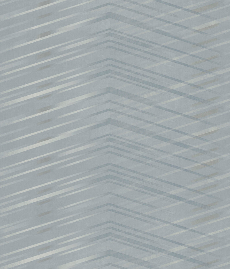 DT5051 Glistening Chevron Smokey Blue After Eight Wallpaper by York Wallcoverings