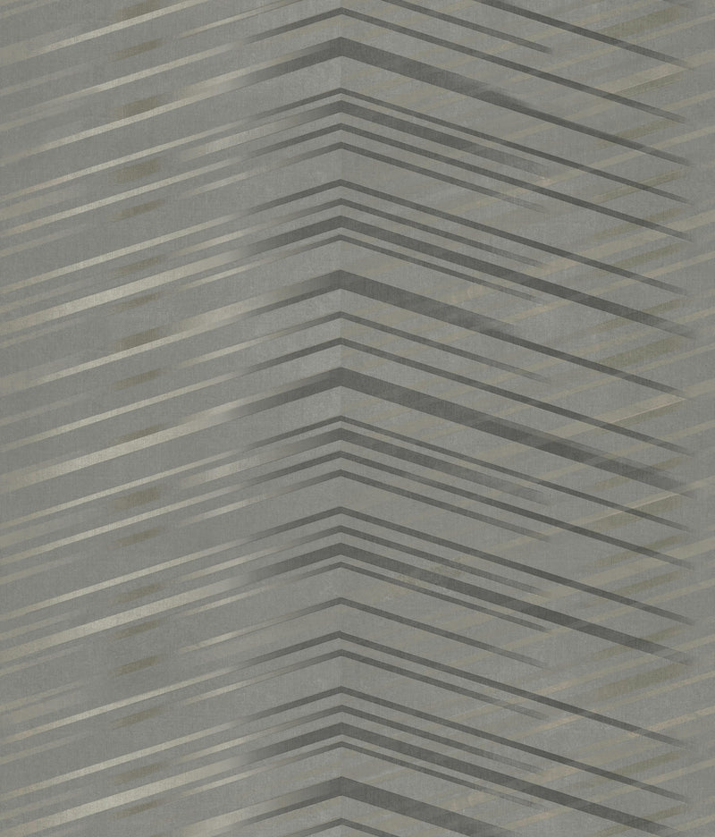 DT5052 Glistening Chevron Charcoal After Eight Wallpaper by York Wallcoverings
