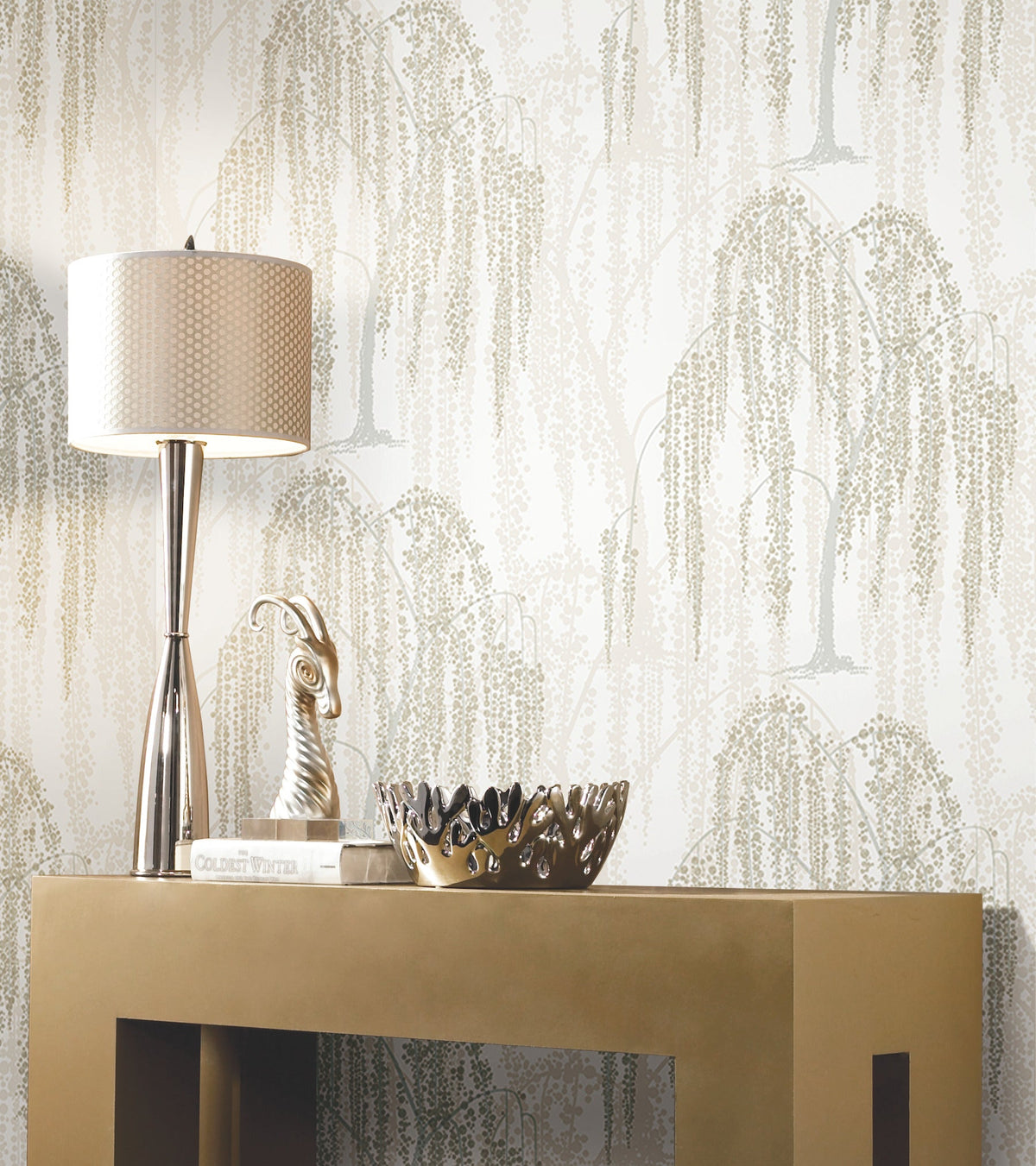 DT5061 Willow Glow Neutral After Eight Wallpaper by York Wallcoverings