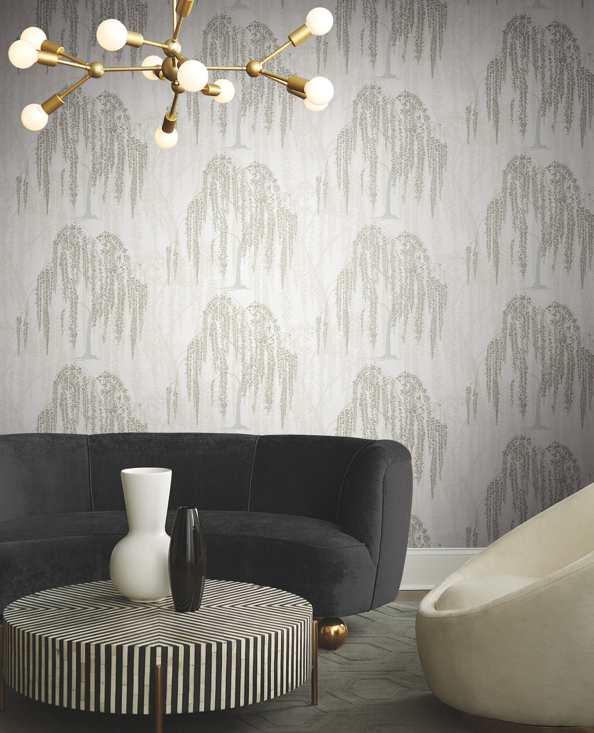DT5061 Willow Glow Neutral After Eight Wallpaper by York Wallcoverings