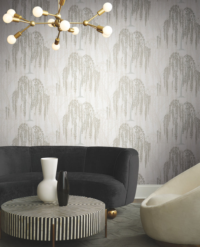 DT5061 Willow Glow Neutral After Eight Wallpaper by York Wallcoverings