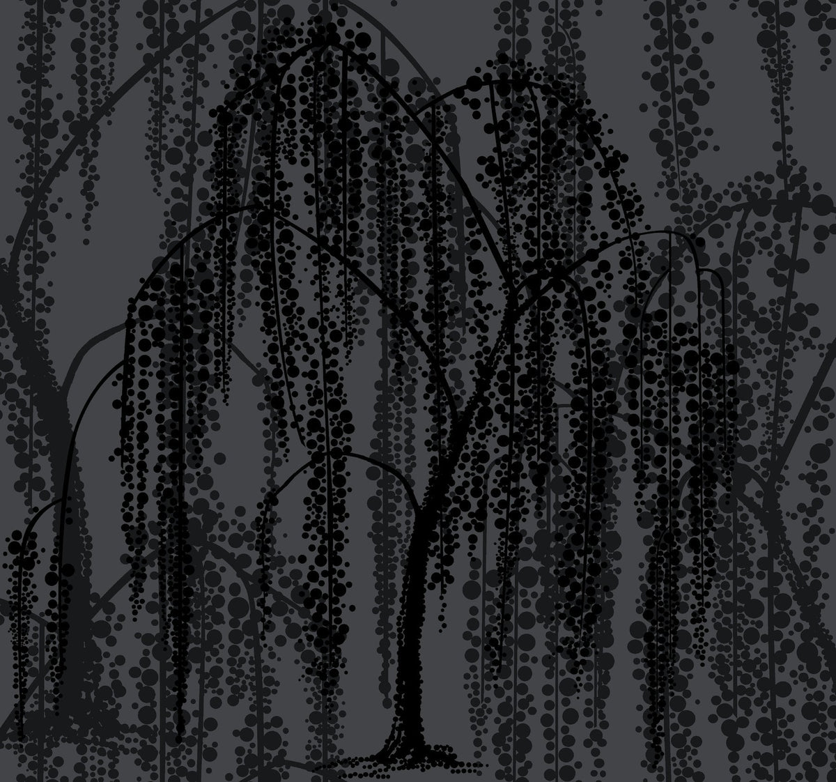 DT5062 Willow Glow Grey After Eight Wallpaper by York Wallcoverings