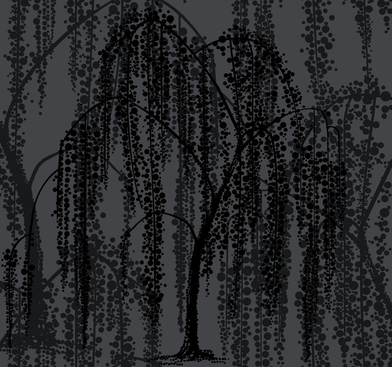 DT5062 Willow Glow Grey After Eight Wallpaper by York Wallcoverings