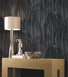 DT5062 Willow Glow Grey After Eight Wallpaper by York Wallcoverings