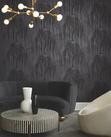 DT5062 Willow Glow Grey After Eight Wallpaper by York Wallcoverings
