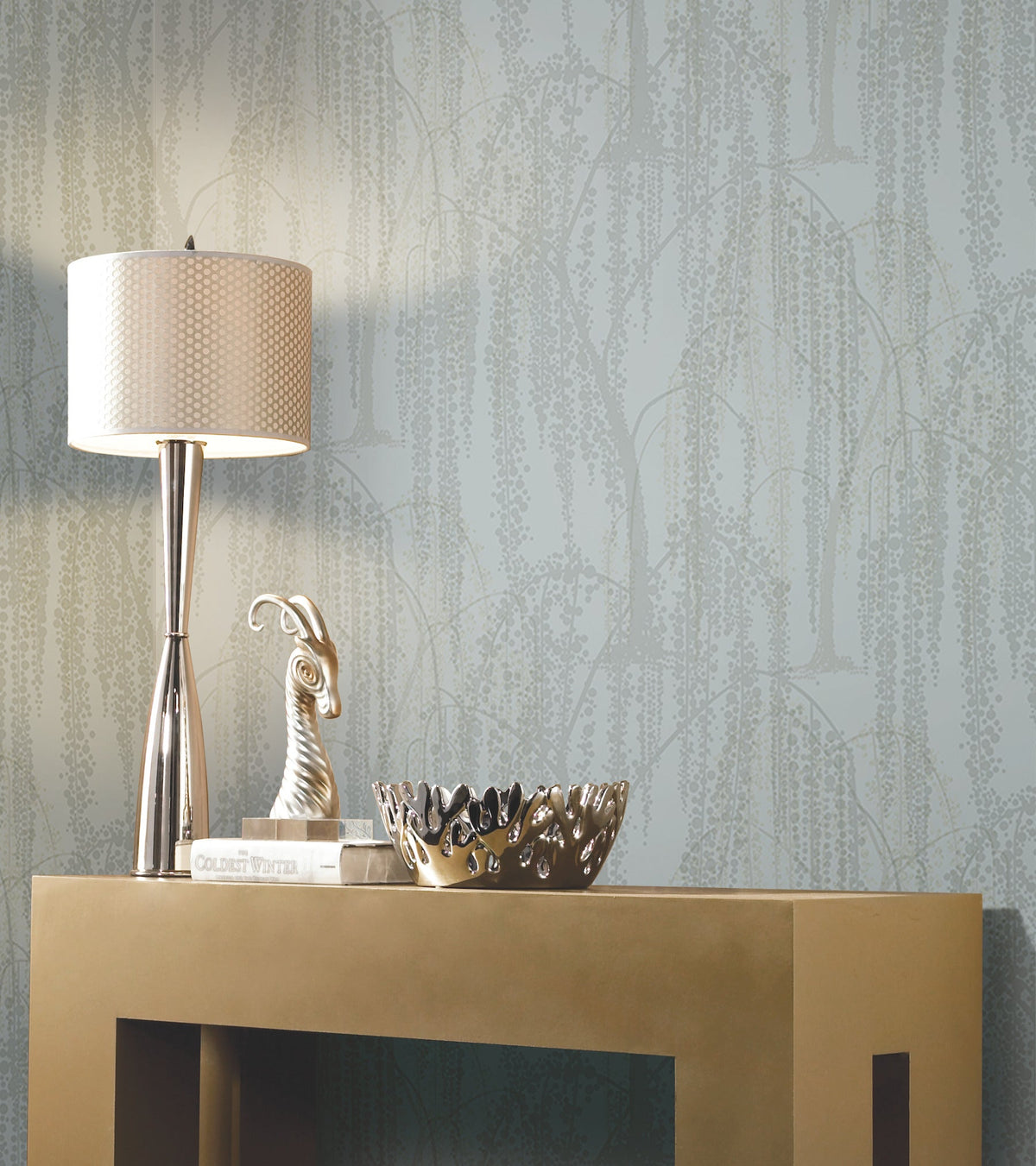 DT5063 Willow Glow Smokey Blue After Eight Wallpaper by York Wallcoverings