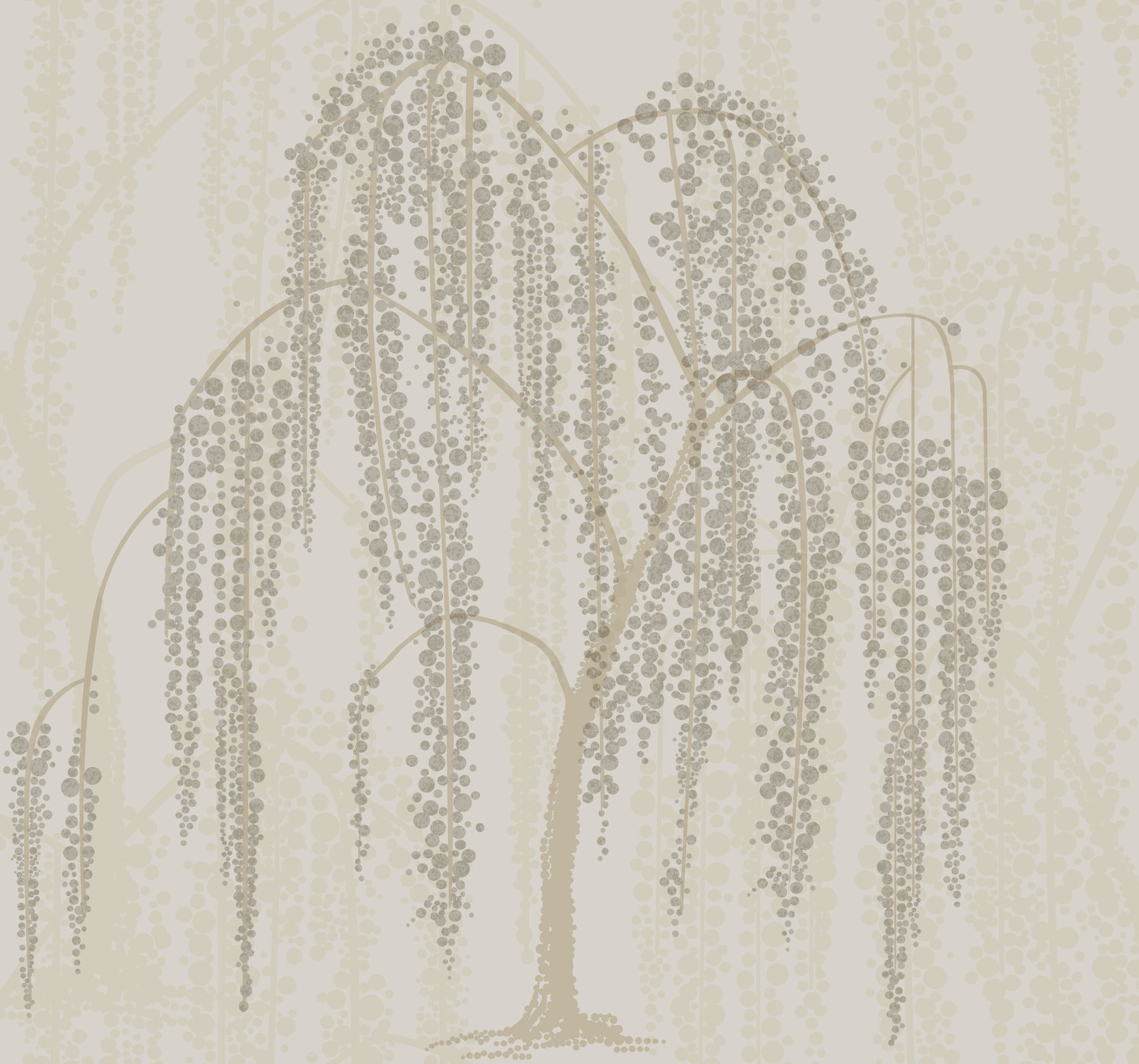 DT5064 Willow Glow Light Taupe After Eight Wallpaper by York Wallcoverings