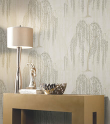 DT5064 Willow Glow Light Taupe After Eight Wallpaper by York Wallcoverings