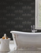 DT5072 Vanishing Black & Copper After Eight Wallpaper by York Wallcoverings