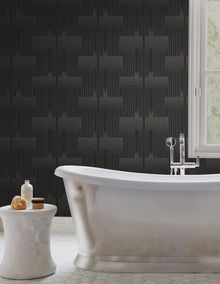 DT5072 Vanishing Black & Copper After Eight Wallpaper by York Wallcoverings