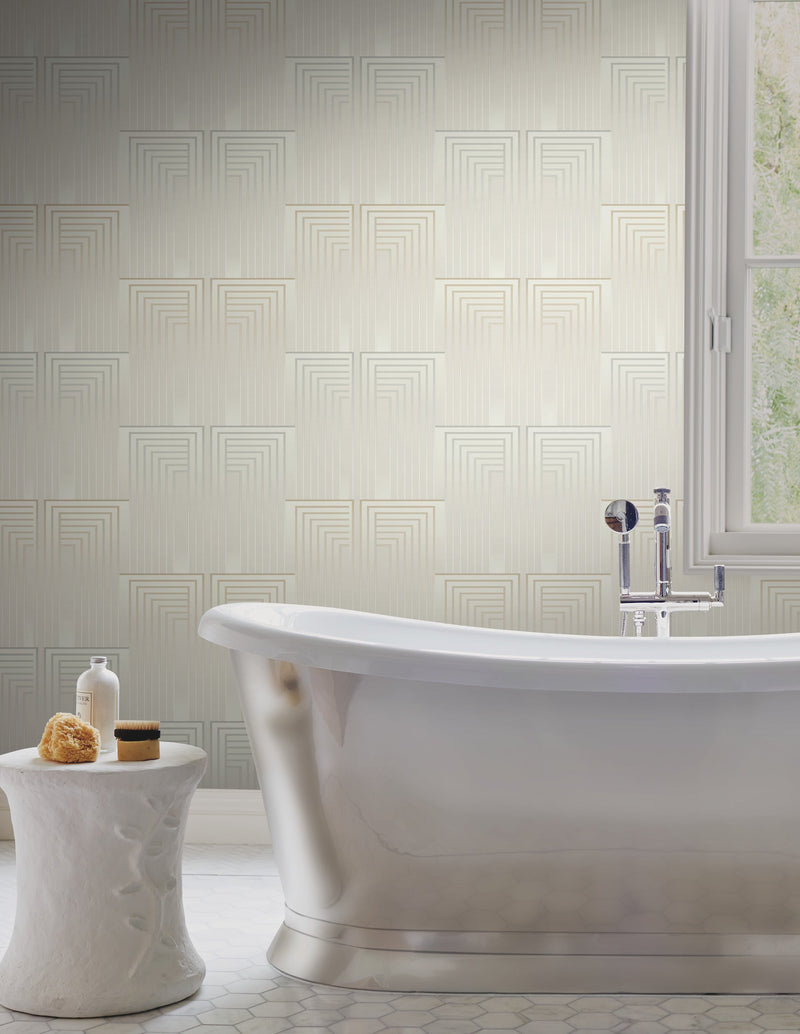 DT5073 Vanishing Silver & Gold After Eight Wallpaper by York Wallcoverings