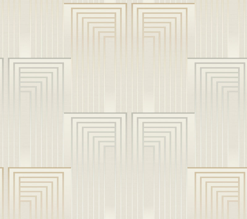 DT5073 Vanishing Silver & Gold After Eight Wallpaper by York Wallcoverings
