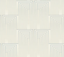 DT5074 Vanishing Dusty Blue & Silver After Eight Wallpaper by York Wallcoverings