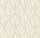 DT5081 Palma White & Gold After Eight Wallpaper by York Wallcoverings