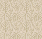 DT5082 Palma Taupe & Silver After Eight Wallpaper by York Wallcoverings