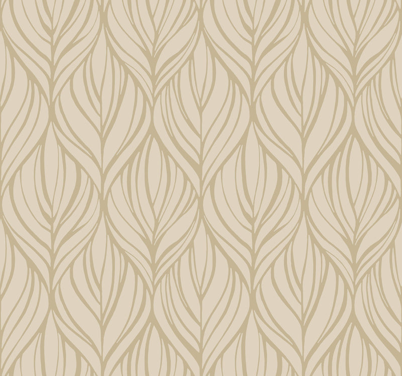 DT5082 Palma Taupe & Silver After Eight Wallpaper by York Wallcoverings