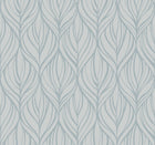 DT5083 Palma Blue & Silver After Eight Wallpaper by York Wallcoverings
