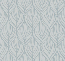 DT5083 Palma Blue & Silver After Eight Wallpaper by York Wallcoverings