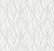 Palma White & Silver After Eight Wallpaper by York Wallcoverings