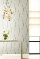 DT5112 Unfurl Off White After Eight Wallpaper by York Wallcoverings