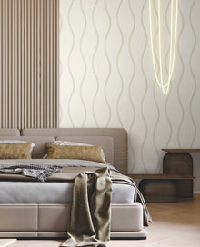 DT5112 Unfurl Off White After Eight Wallpaper by York Wallcoverings