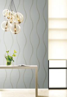 DT5113 Unfurl Blue After Eight Wallpaper by York Wallcoverings