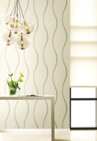 DT5114 Unfurl White After Eight Wallpaper by York Wallcoverings