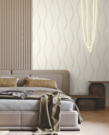 DT5114 Unfurl White After Eight Wallpaper by York Wallcoverings