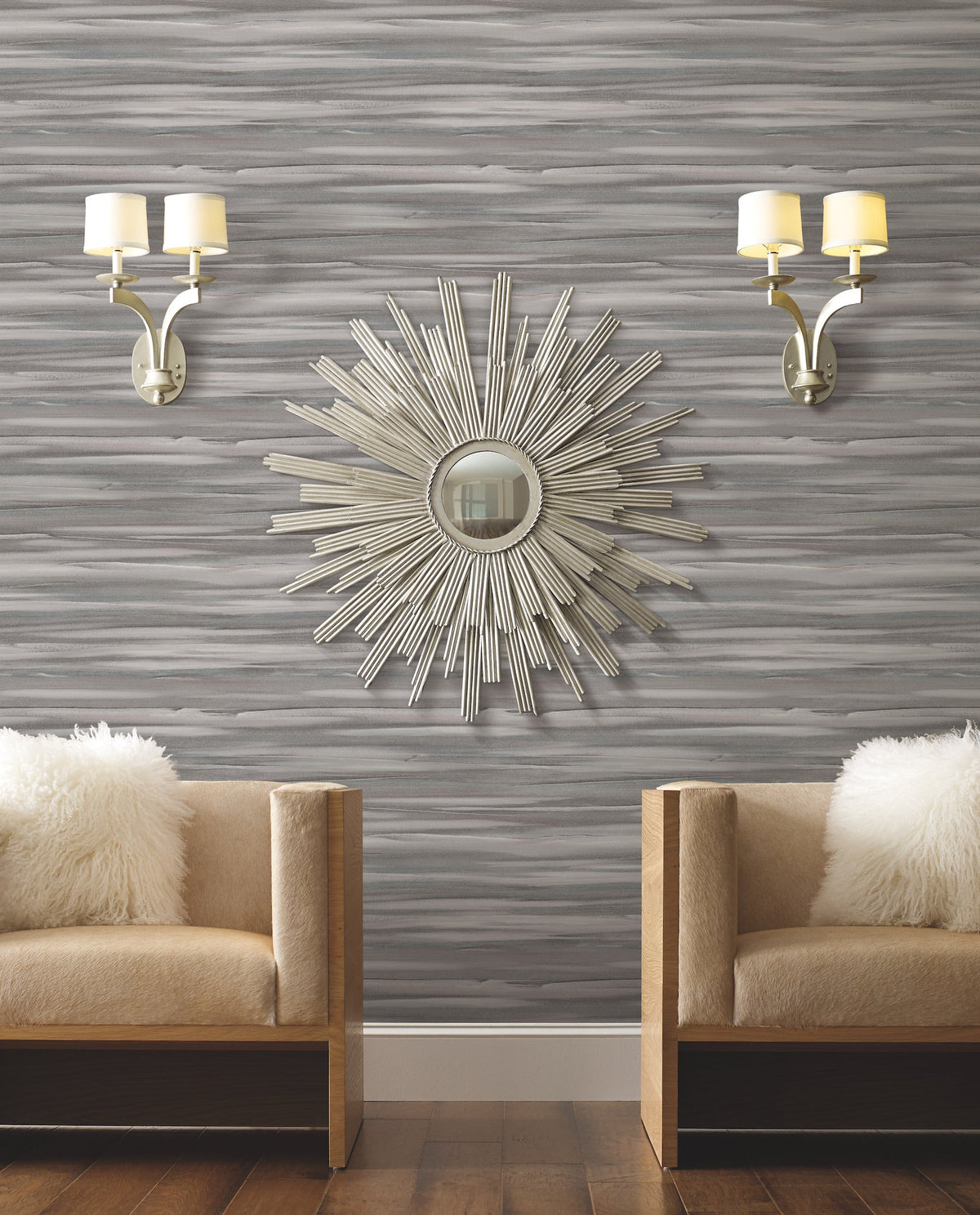 DT5121 Sanctuary Dark Grey After Eight Wallpaper by York Wallcoverings
