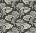 Dancing Leaves Black After Eight Wallpaper by York Wallcoverings