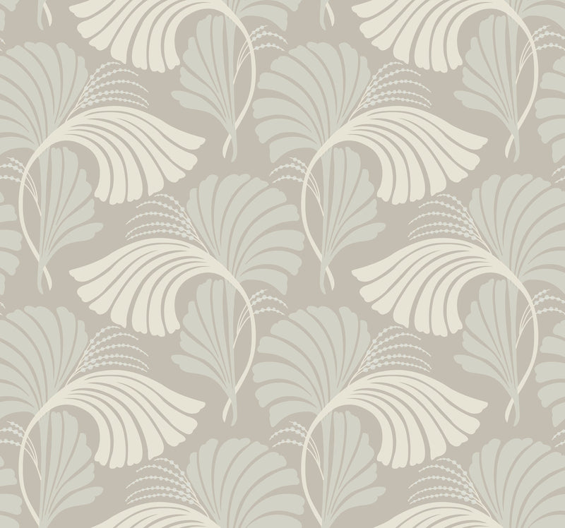 DT5135 Dancing Leaves Neutral After Eight Wallpaper by York Wallcoverings