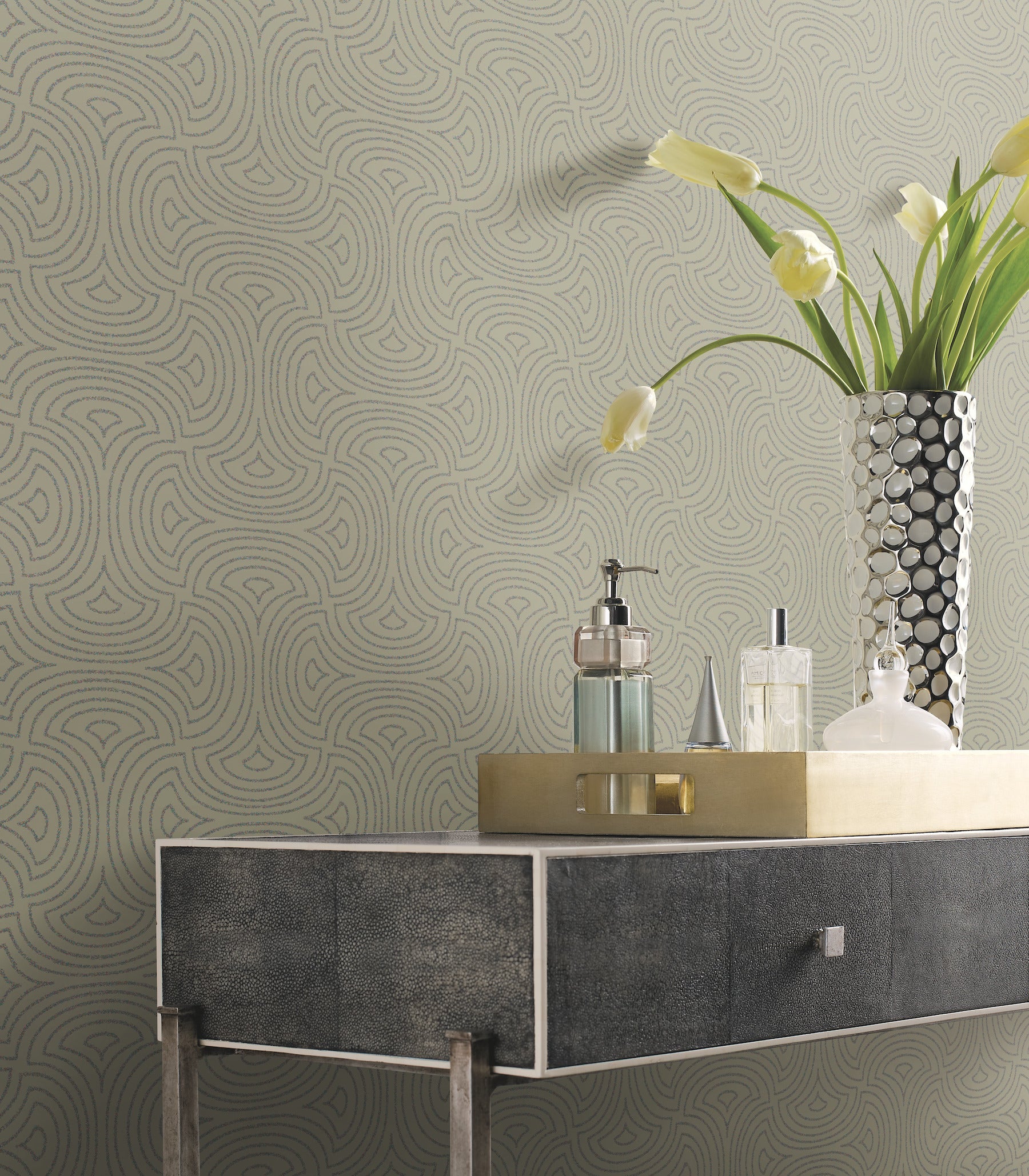 DT5141 Hourglass Tan After Eight Wallpaper by York Wallcoverings