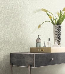 DT5142 Hourglass White After Eight Wallpaper by York Wallcoverings