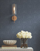DT5143 Hourglass Navy After Eight Wallpaper by York Wallcoverings
