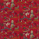 Pagoda River Water Garden Red/Gold Fabric by Sanderson