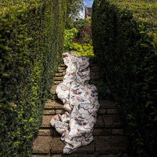 DVIPRO205 Roslyn Country House Teal/Cherry Fabric by Sanderson