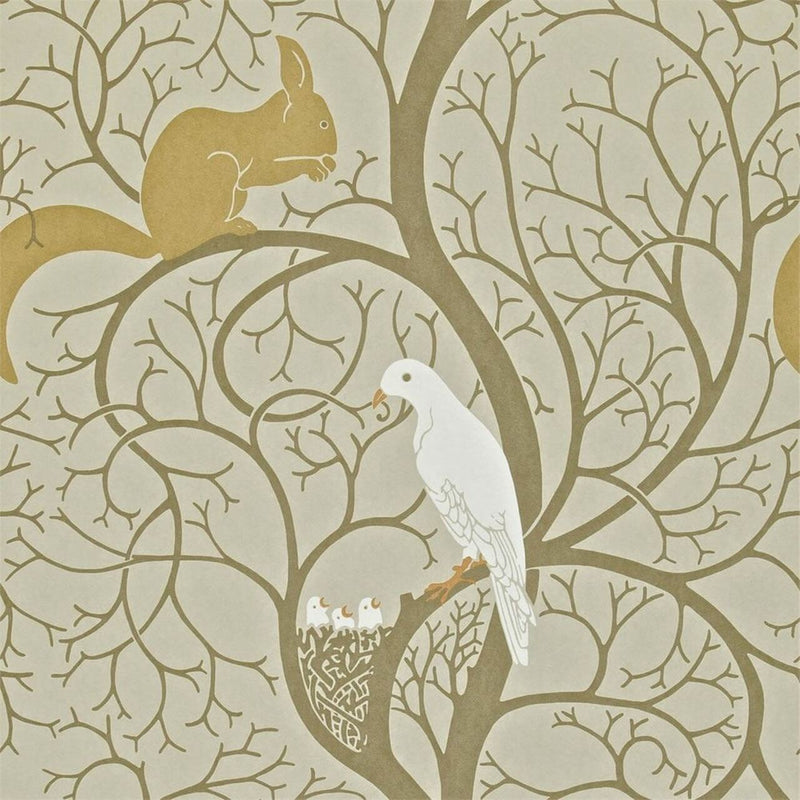 DVIWSQ101 Squirrel & Dove One Sixty Wallpaper By Sanderson