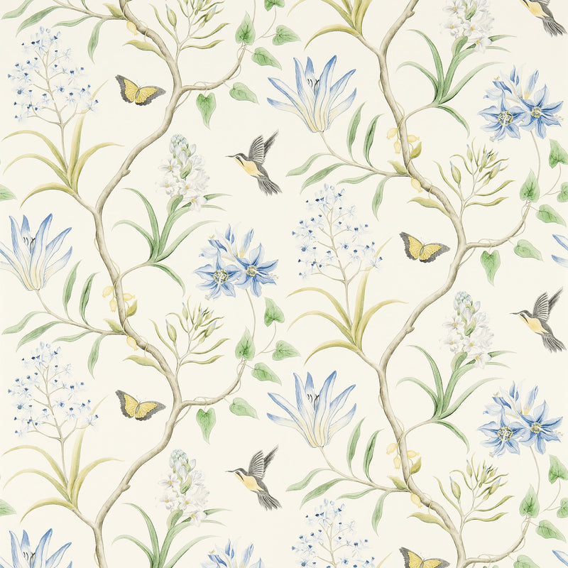 213389 Clementine Curios Delft Blue Wallpaper by Sanderson