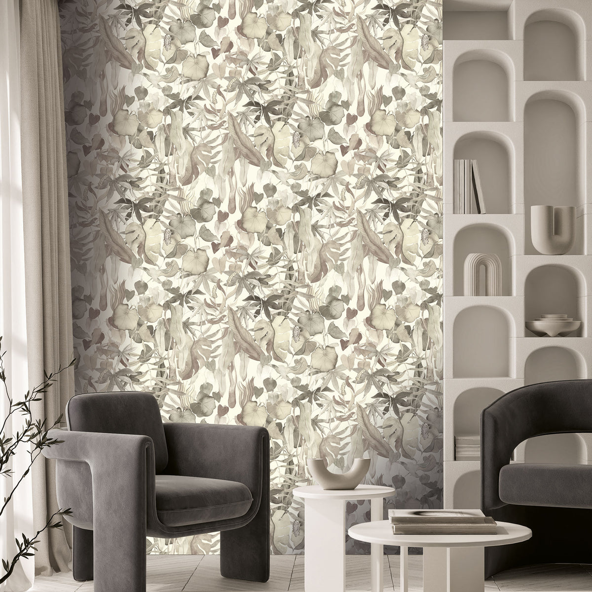 Abstract Leaves Designer Walls Mural By Galerie