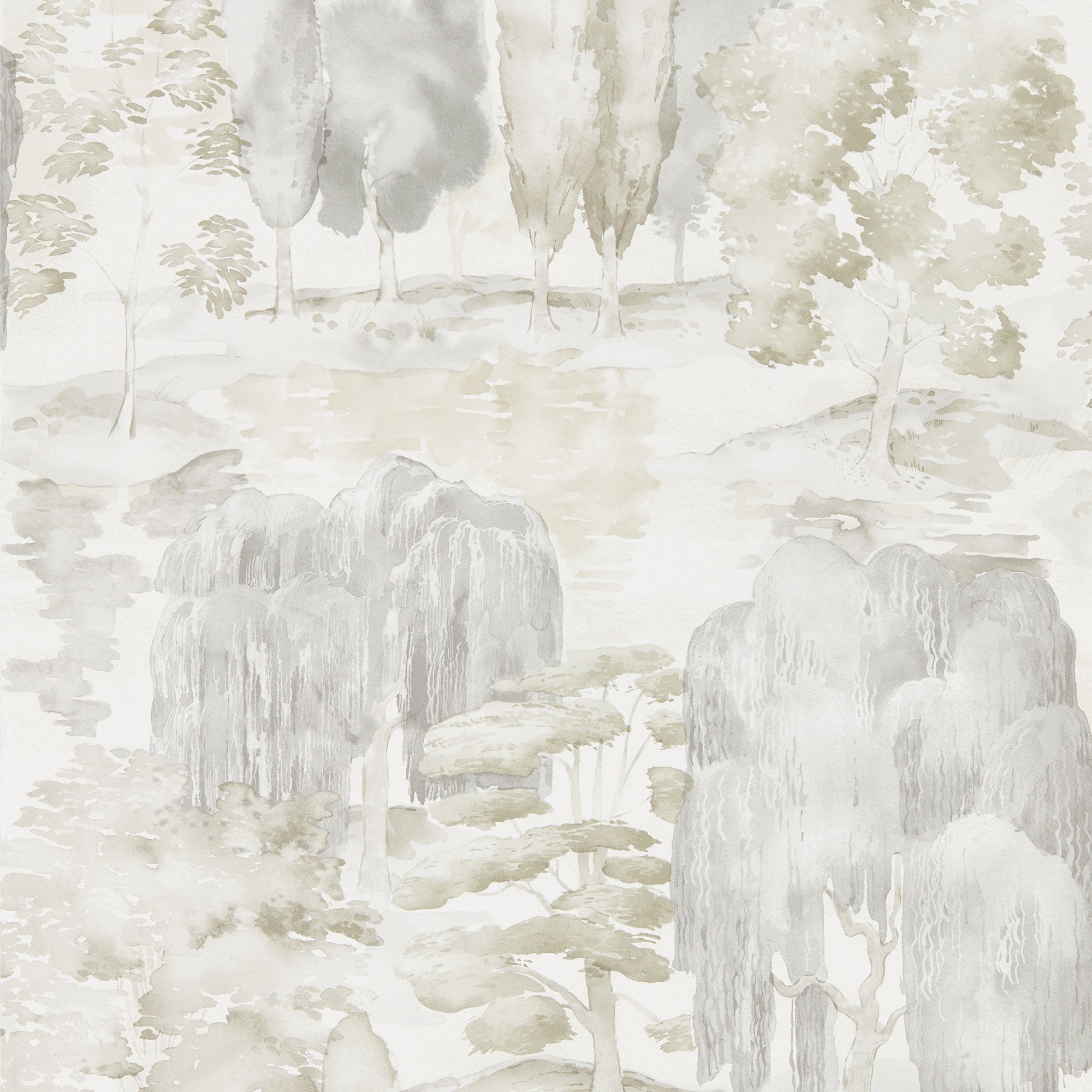 216280 Waterperry Curios Ivory/Stone Wallpaper by Sanderson
