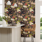 217123 ( DWAW217123 ) Crane & Frog Water Garden Wallpaper by Sanderson