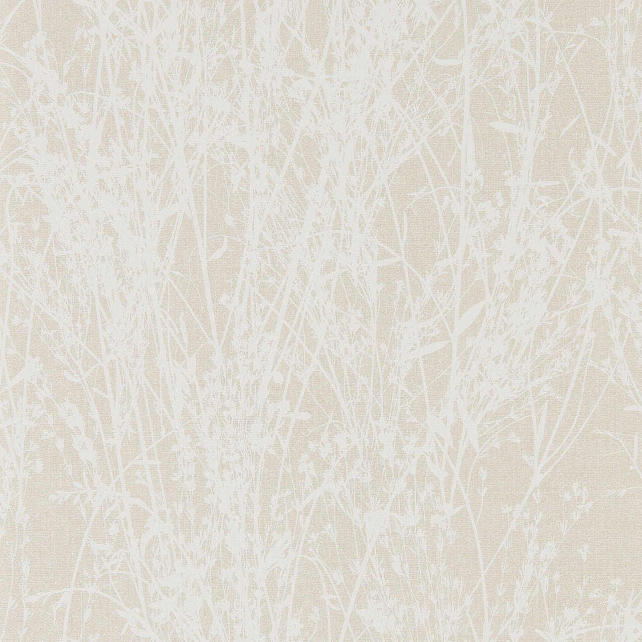 215695 Meadow Canvas Country Woodland White and Parchment Wallpaper by Sanderson